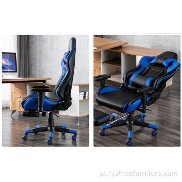 Preço EX-fábrica Cadeira de jogos em couro para computador de corrida com apoio para os pés